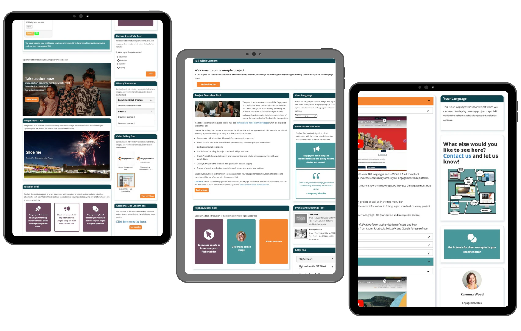 screenshot of Engagement Hub
